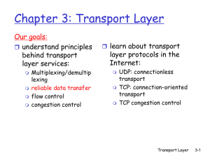 Chapter 3: Transport Layer