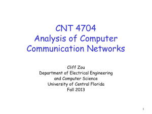 CNT 4704 Analysis of Computer Communication Networks