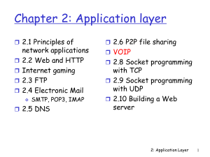 Chapter 2: Application layer