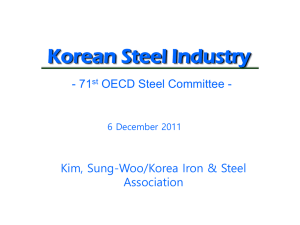 Korean Steel Industry - 71 OECD Steel Committee -