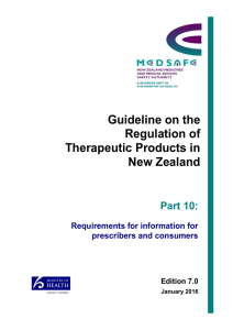 Guideline on the Regulation of Therapeutic Products in New Zealand