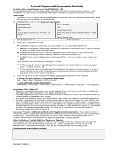 Overload/Supplemental Compensation Worksheet