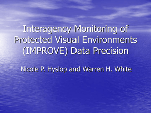 Interagency Monitoring of Protected Visual Environments (IMPROVE) Data Precision