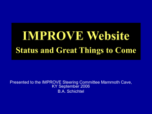 IMPROVE Website Status and Great Things to Come KY September 2006