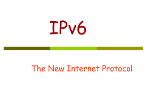 IPv6 The New Internet Protocol