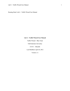 Lab 4 – Traffic Wizard User Manual  1