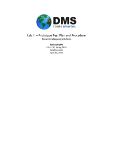 Lab III – Prototype Test Plan and Procedure Dynamic Mapping Solutions