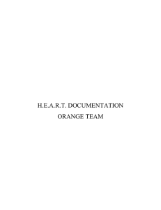 H.E.A.R.T. DOCUMENTATION ORANGE TEAM