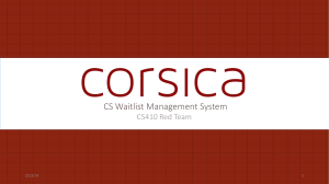 CS Waitlist Management System CS410 Red Team 1 2/23/14