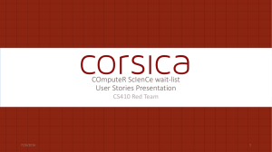 COmputeR ScIenCe wait-list User Stories Presentation CS410 Red Team 7/26/2016