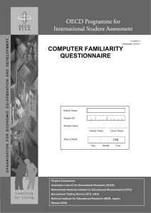COMPUTER FAMILIARITY QUESTIONNAIRE 198