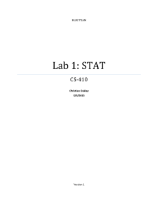 Lab 1: STAT CS-410 BLUE TEAM