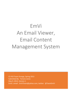 EmVi An Email Viewer, Email Content
