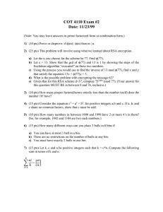 COT 4110 Exam #2 Date: 11/23/99