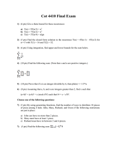 Cot 4410 Final Exam