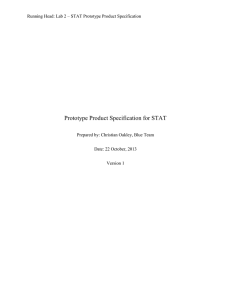 Prototype Product Specification for STAT