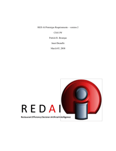 RED AI Prototype Requirements – version 2 CS411W Patrick R. Bourque