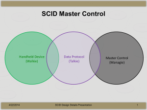 SCID Master Control Handheld Device (Walkie) Master Control