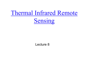 Thermal Infrared Remote Sensing Lecture 8
