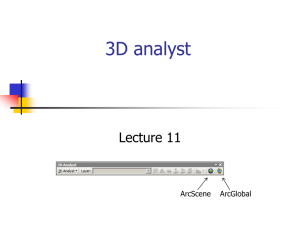 3D analyst Lecture 11 ArcScene    ArcGlobal