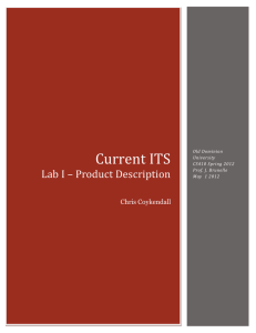 Current ITS Lab I – Product Description  Chris Coykendall