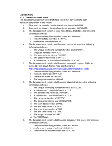 Lab II Section 3 Database