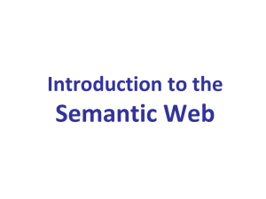 Semantic Web Introduction to the