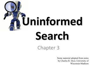 Uninformed Search Chapter 3 Some material adopted from notes