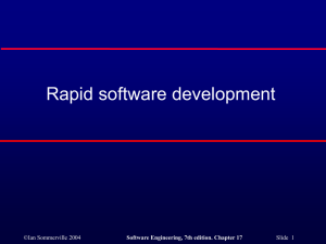 Rapid software development ©Ian Sommerville 2004 Slide  1