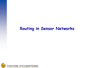 Routing in Sensor Networks