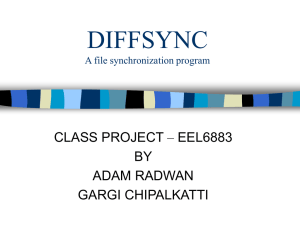 DIFFSYNC – EEL6883 CLASS PROJECT BY