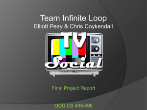 Team Infinite Loop Elliott Peay &amp; Chris Coykendall Final Project Report