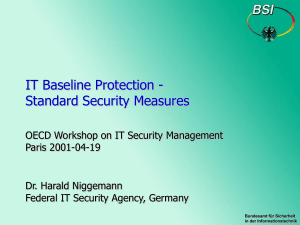 IT Baseline Protection - Standard Security Measures