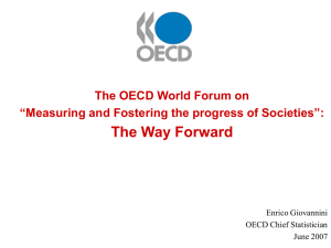 The Way Forward The OECD World Forum on Enrico Giovannini