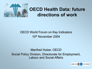 OECD Health Data: future directions of work