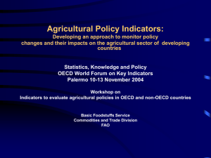 Agricultural Policy Indicators: