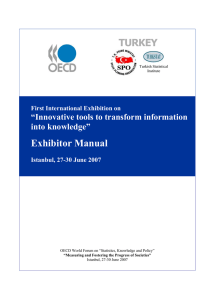 TURKEY Exhibitor Manual “Innovative tools to transform information into knowledge”