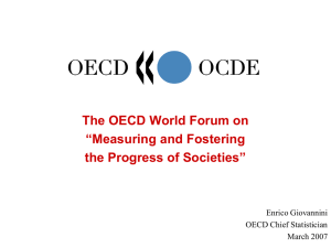 The OECD World Forum on “Measuring and Fostering the Progress of Societies”