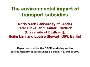 The environmental impact of transport subsidies