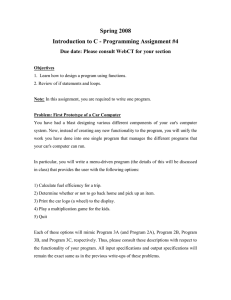 Spring 2008 Introduction to C - Programming Assignment #4