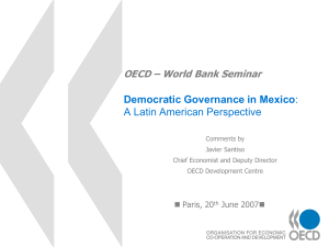Democratic Governance in Mexico A Latin American Perspective Paris, 20