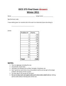 Final Exam Winter 2011  Answers