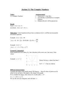 Section 3.1 The Complex Numbers