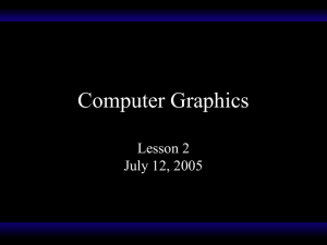 Computer Graphics Lesson 2 July 12, 2005