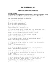 BHCSI Intermediate Java  Homework Assignment: Net-Flicks