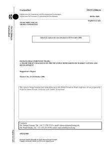 Unclassified TD/TC(2006)16