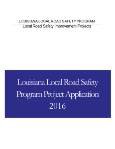 Louisiana Local Road Safety Program Project Application 2016