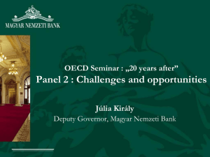 Panel 2 : Challenges and opportunities Júlia Király