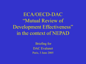 ECA/OECD-DAC “Mutual Review of Development Effectiveness” in the context of NEPAD