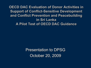 OECD DAC Evaluation of Donor Activities in Support of Conflict-Sensitive Development